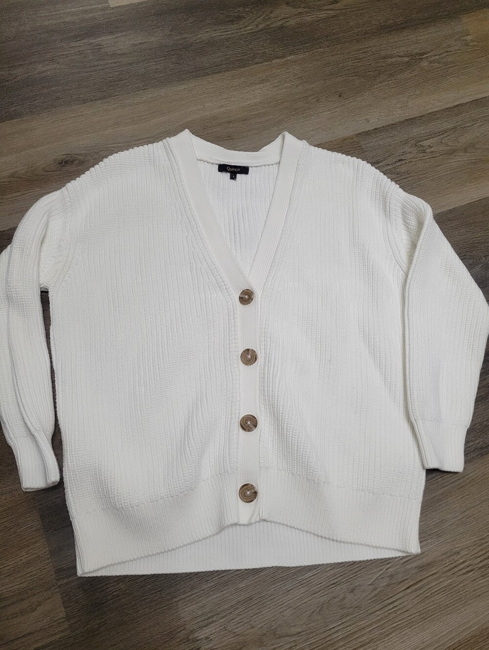 Quince  Button-Front V-Neck Women's Cardigan